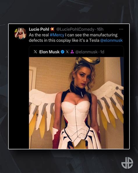 Mercys Voice Actor Roasted The Cosplay Elon Musk Had Amber Heard Wear