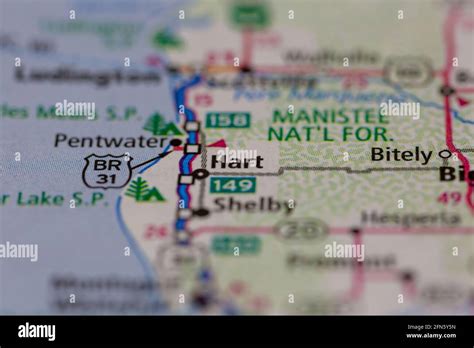 Hart Michiganon A Map Hi Res Stock Photography And Images Alamy