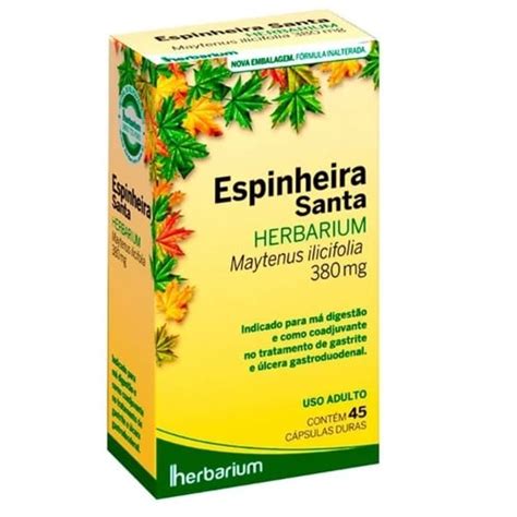 Cápsula De Espinheira Santa Para Que Serve - Espinheira Santa Herbarium: bula, para que serve e como usar | CR