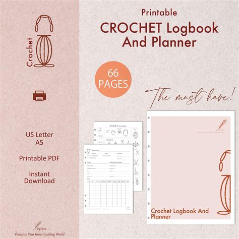 The Printable Crochet Logbook And Planner Printable Pdf Crochet Logbook