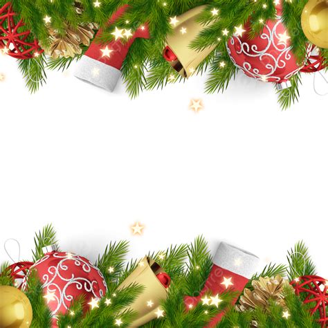 Christmas Ornament Border PNG Transparent, Christmas Borders With ...