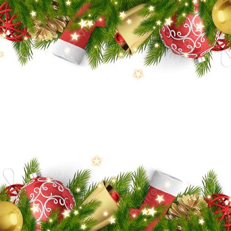 Christmas Ornament Border PNG Transparent Christmas Borders With