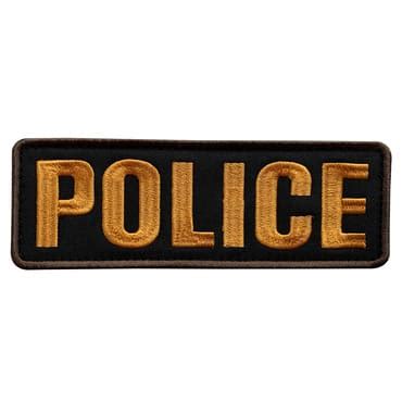 Big Embroidered Police Patch 6x2 Inch Best Patch Manufacturer