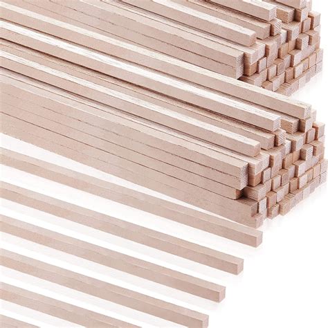 Balsa Wood Sticks 18 X 18 X 12 Inch Hardwood Square Dowels Unfinished