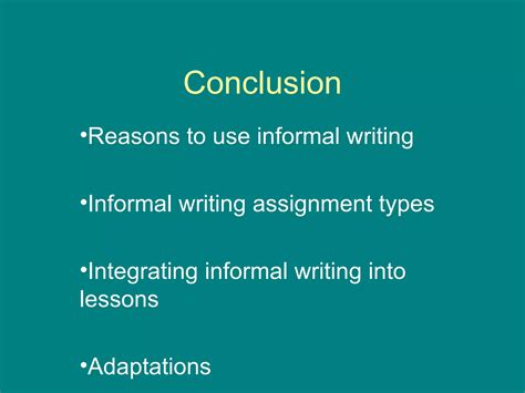 Informal Writing Ppt
