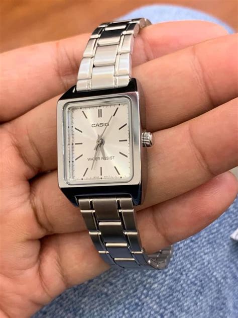 Original Casio Ltp V D E Quartz Silver Dial Silver Tone