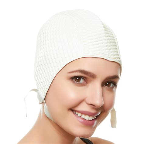 Beemo Swim Bathing Caps For Women Or Girls Retro Style Latex Bubble