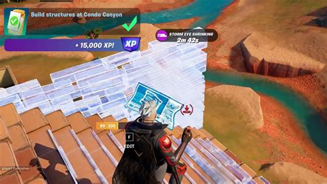 Location Guide Build Structures At Condo Canyon Daily Quests Fortnite Youtube