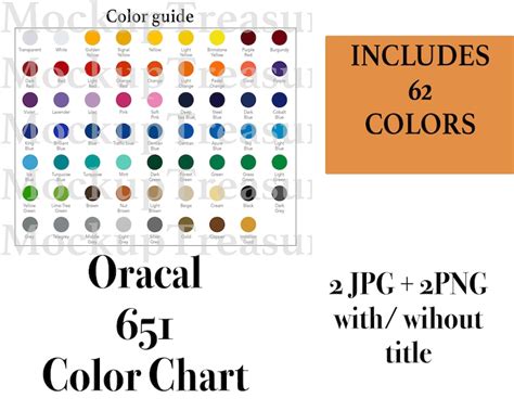 Oracal Color Chart Vinyl Color Chart Vinyl Color Etsy