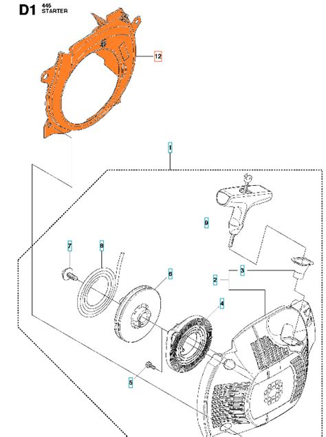 Osłona wentylatora pilarki Husqvarna 445 450