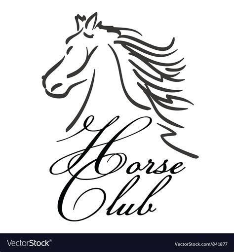 Horse club logo Royalty Free Vector Image - VectorStock