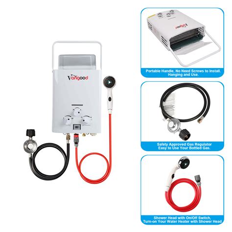 Camping Shower Rv Caravan Outdoor Camper Hot Bath Propane Tankless Portable Gas Water Heater
