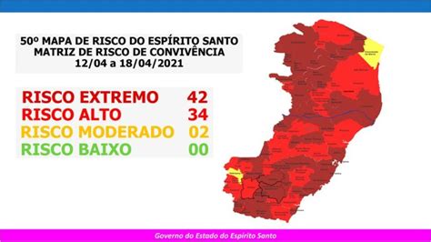 Mapa De Risco Cidades Em Risco Extremo Incluindo Guarapari E