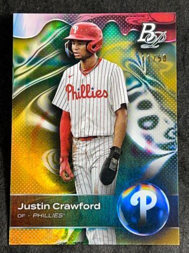 Bowman Platinum Gold Foil Justin Crawford Ebay