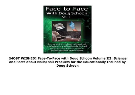 [most Wished] Face To Face With Doug Schoon Volume Iii Science And