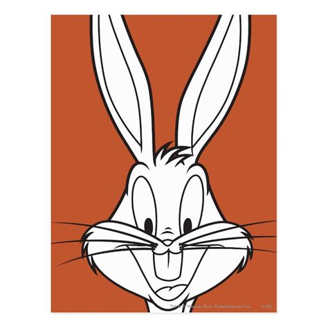 BUGS BUNNY Face Smiling Postcard Zazzle Bunny Art Bunny Face