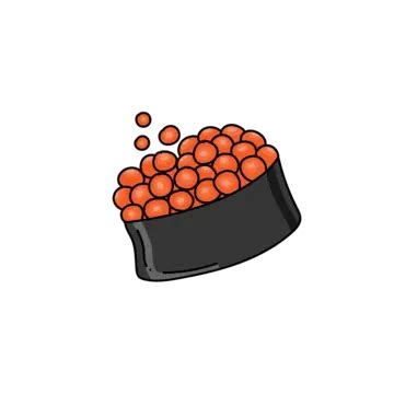 Sushi Roll Japanese Food Vector Illustration Doodle Hand Drawn Sushi