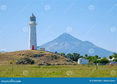 Lighthouse At Cape Egmont New Zealand North Island Stock Photo Image