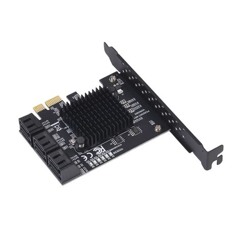 ciciglow Placa adaptador PCIE 1X a 8 portas SATA 3 0 placa de expansão