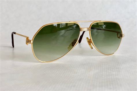 Cartier Vendôme Louis Cartier 22k Gold Vintage Sunglasses Including