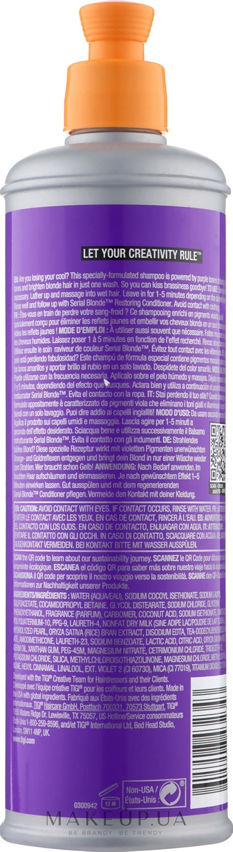 Отзывы о Фиолетовый шампунь для блондинок Tigi Bed Head Serial Blonde