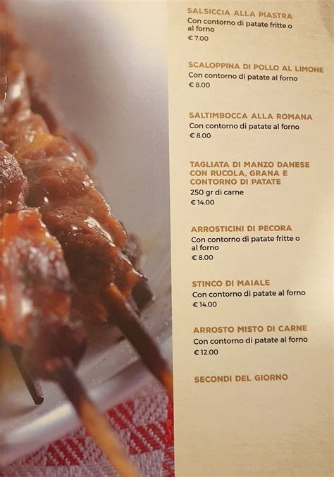 Menu Da La Fraschetta Tuscolana Ristorante Roma Via Caio Manilio