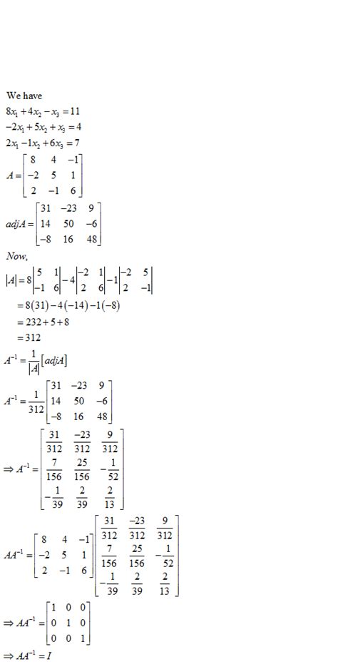 Solved A Solve The Following System Of Equation By Lu Decomposition 1 Answer