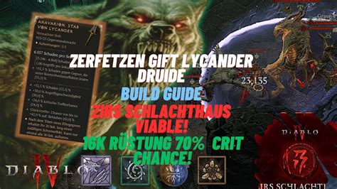 GIFT Zerfetzen Druide für Zirs Schlachthaus 18k Rüstung 70 CRIT