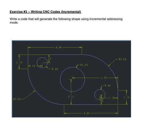 Solved Exercise Writing Cnc Codes Incremental Write Chegg