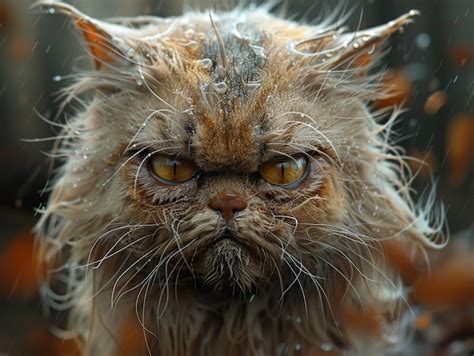 premium photo  cat   dirty face   dirty face