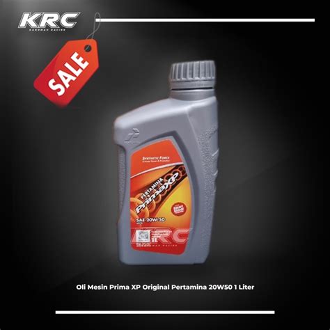 Jual KRC Oli Mesin Prima XP Original Pertamina 20W50 1 Liter 1L Oil