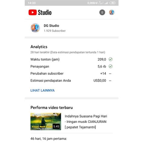 Jual Akun Youtube Real 1900 SUBCRIBE 4 300 JAM TAYANG Shopee Indonesia