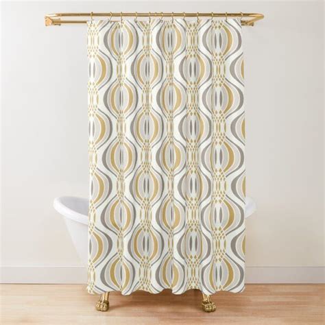 Mid Century Modern Mcm Ogee Shower Curtain For Sale By Kwillhoite