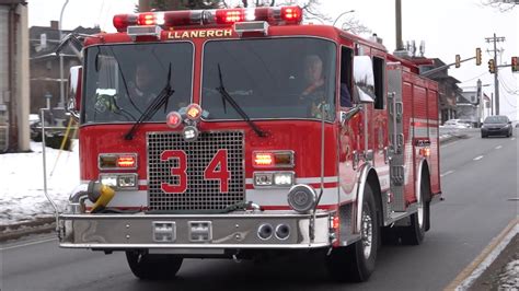 Llanerch Fire Company Engine 34 Responding YouTube