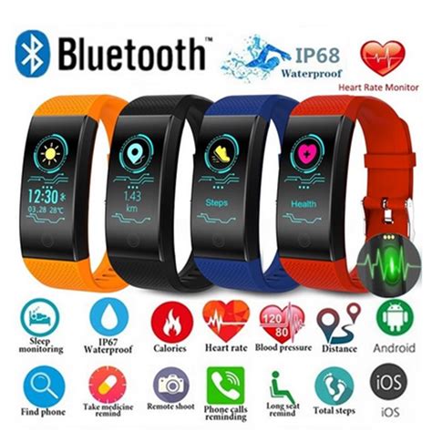 Buy Smart Band Watch Waterproof Color Screen Wristband Heart Rate