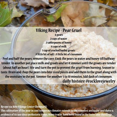 Daily Histoire Viking Food Medieval Recipes Nordic Recipe