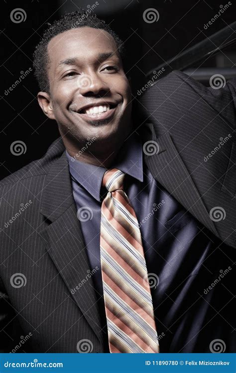 Smiling African American Businessman Stock Photo Image Of Adult