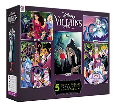 Ceaco Disney Villains 5 In 1 Multipack Jigsaw Puzzles 2 300 Pieces