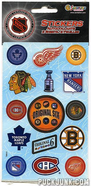 NHL Original Six stickers - Puck Junk