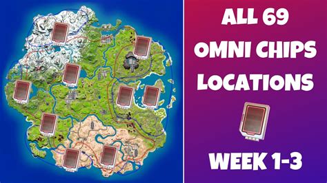 All 69 Omni Chips Locations In Fortnite Season 2 Chapter 3 Week 1 3 Youtube