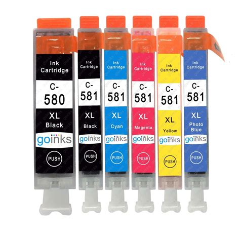 6 Ink Cartridges 6 Set C 580 581 For Canon PIXMA TS6351A TS8152