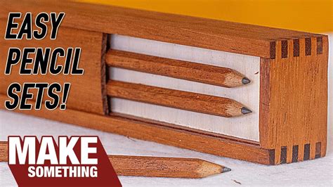 How To Make Solid Wood Pencil Sets Easy Woodworking Project Youtube