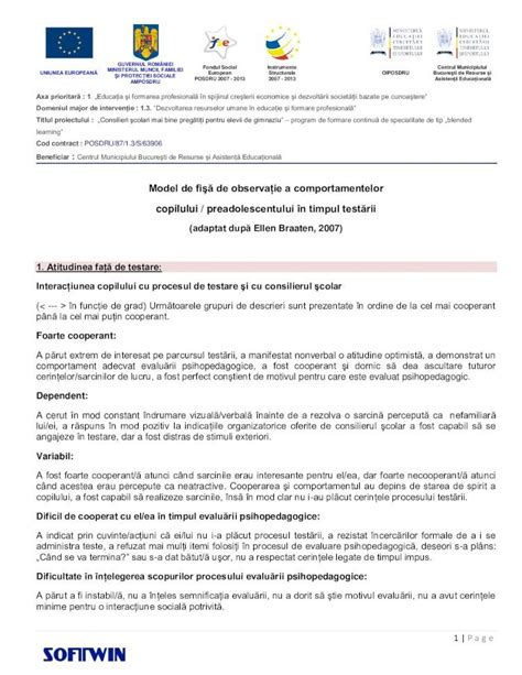 Pdf Fisa Observatie Comportamente Copil Dokumen Tips