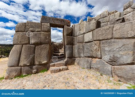 The Stone Walls Of Sacsayhuaman Cusco Peru Stock Image Image Of