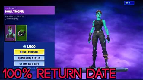 Ghoul Trooper Skin Return Release Date In Fortnite Item Shop Ghoul