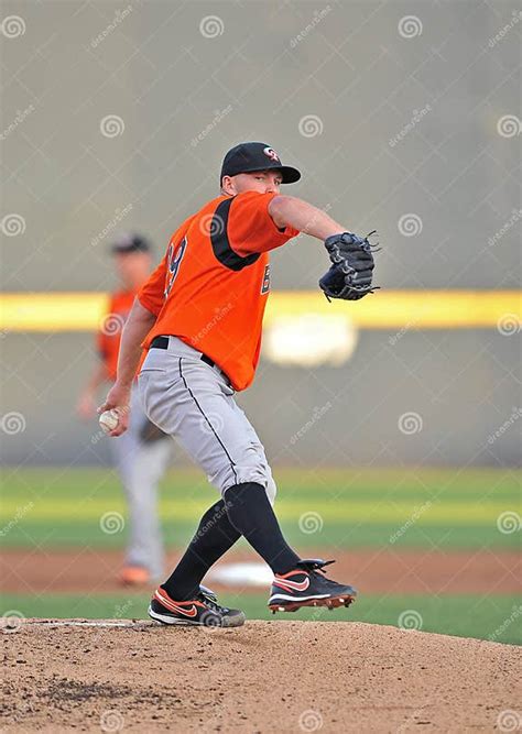 2012 Minor League Baseball Bowie Baysox Pitcher Editorial Image