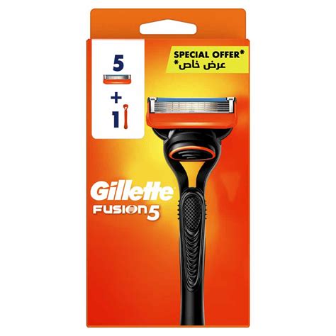 Gillette Fusion Handle W 5 Razor Blades