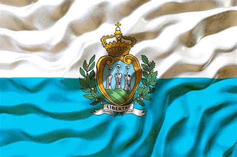 Bandera Nacional De San Marino Fondo Con Bandera De San Marino Foto