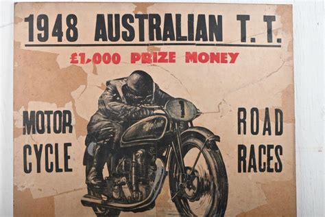 Bathurst An Original Advertising Poster For The Australian Tt