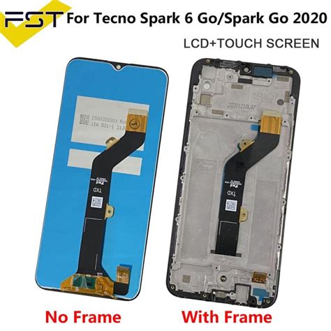 หนาจอสำหรบ Tecno Spark 6 GO KE5J ขนาด6 52 ชนสวนจอสมผสแอลซดของ